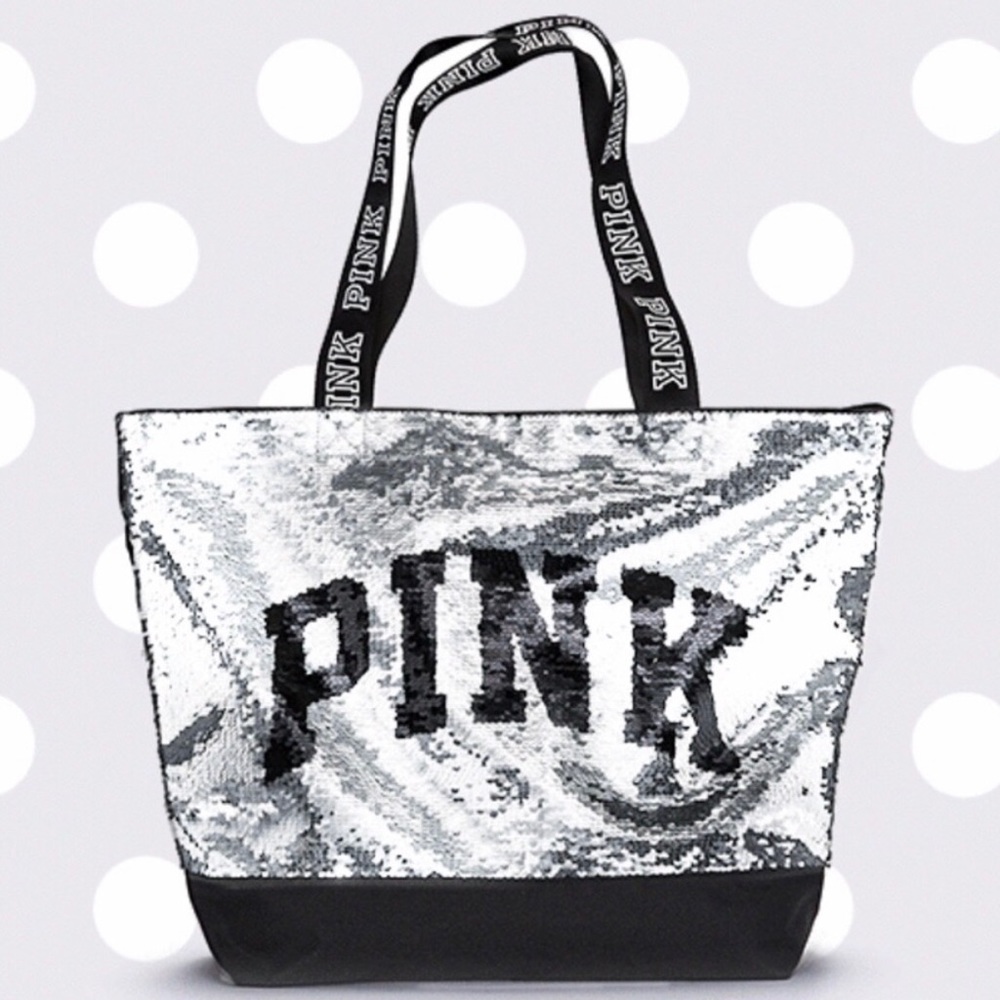 PINK Sequin Tote 🖤
